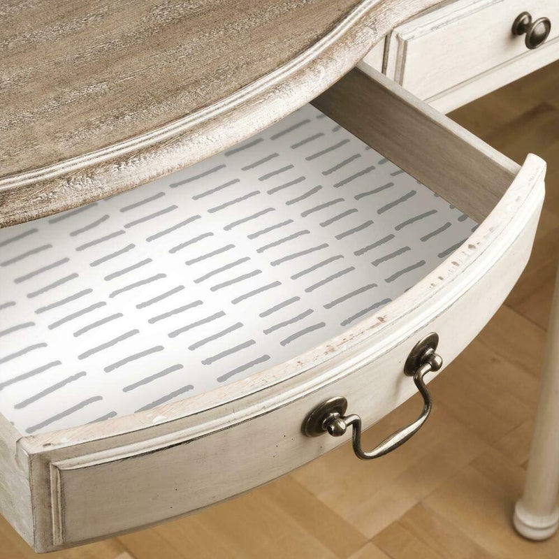 RoomMates RMK11364WP Gray and White Tick Mark Peel and Stick Wallpaper - Image 4